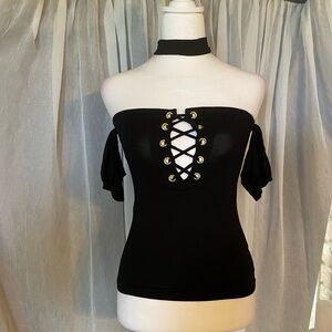 Black Vizio lace shirt size small